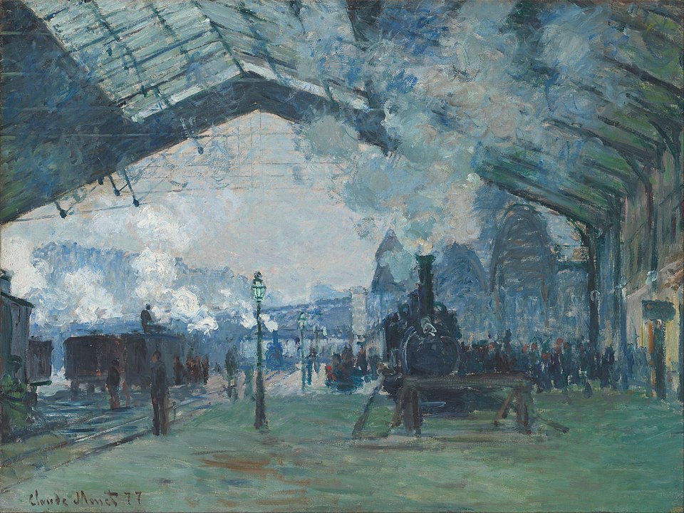 Arrival of the Normandy Train, Gare Saint-Lazare by Claude Monet, 1877, Art Institute of Chicago
